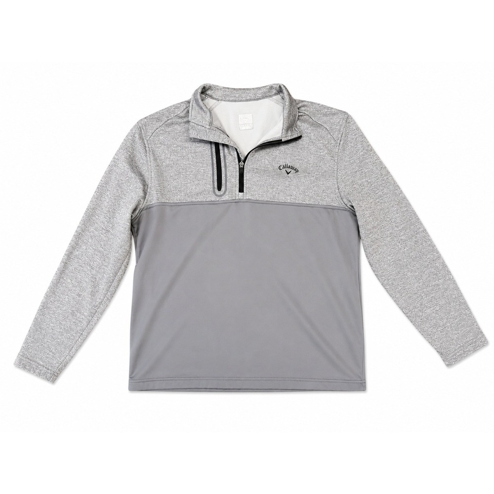 Callaway 1/4 Zip Pullover Jacket Gray Golf Performance Fleece Men's Large‎